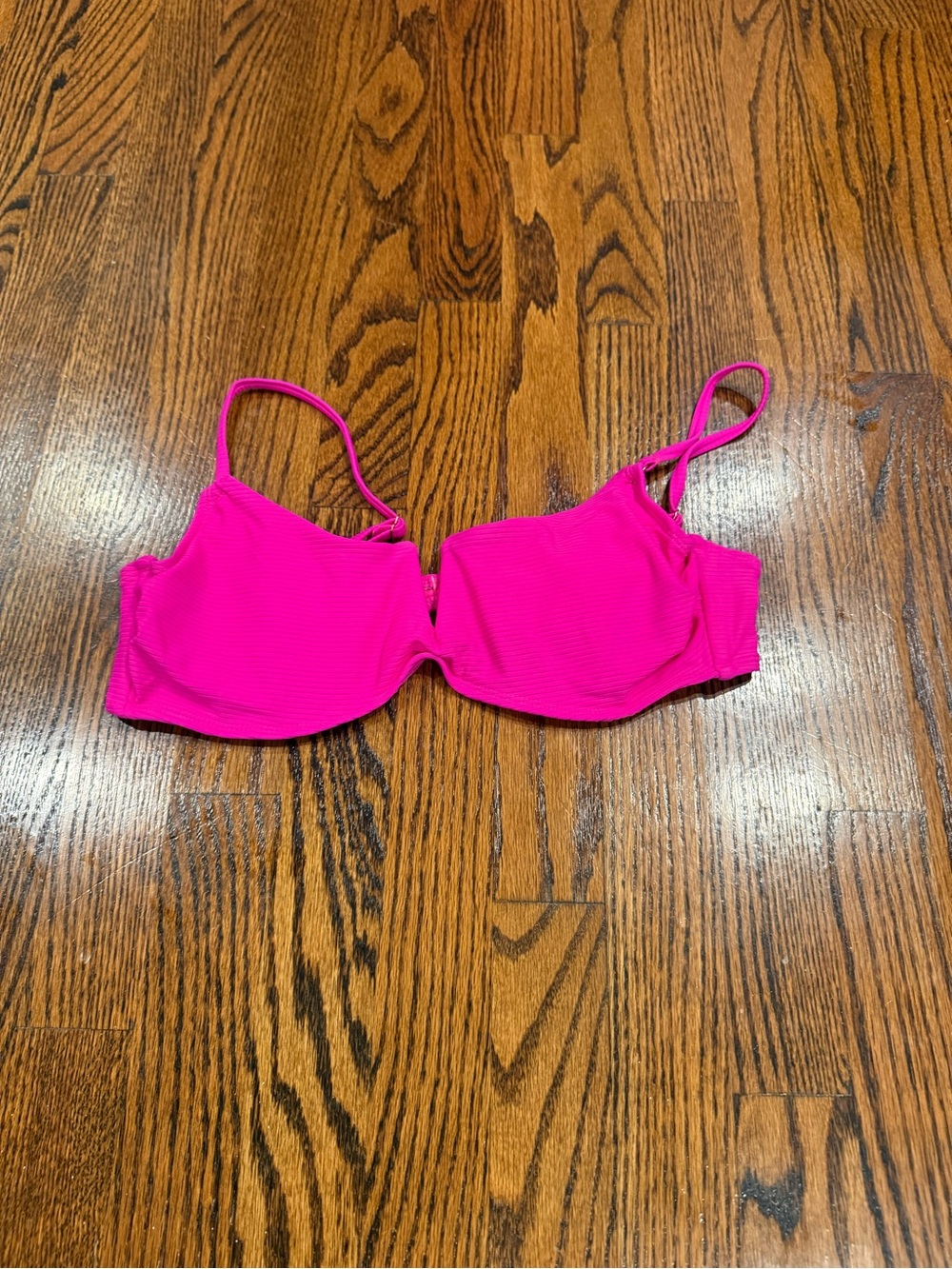 No Boundaries Hot Pink Bikini Top